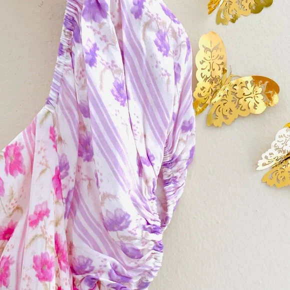 NWT: LOVESHACKFANCY | Amini Floral Mini Dress Size 10 - Picture 5 of 12